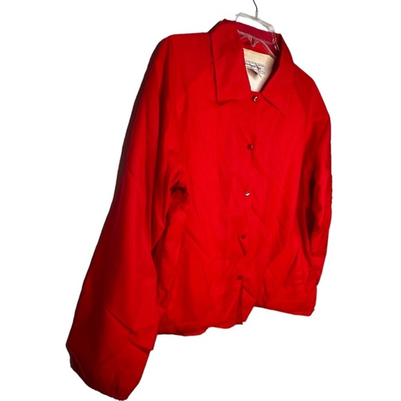 Vintage Bermuda Run Red Nylon Windbreaker Jacket - Picture 3 of 5